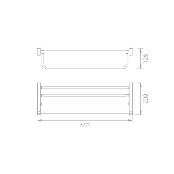 Double Towel Rack - The Bath House