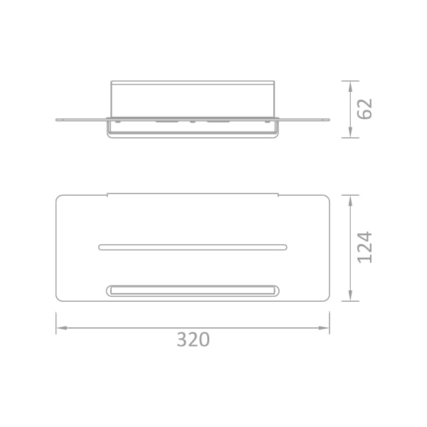Shelf with Wiper - The Bath House